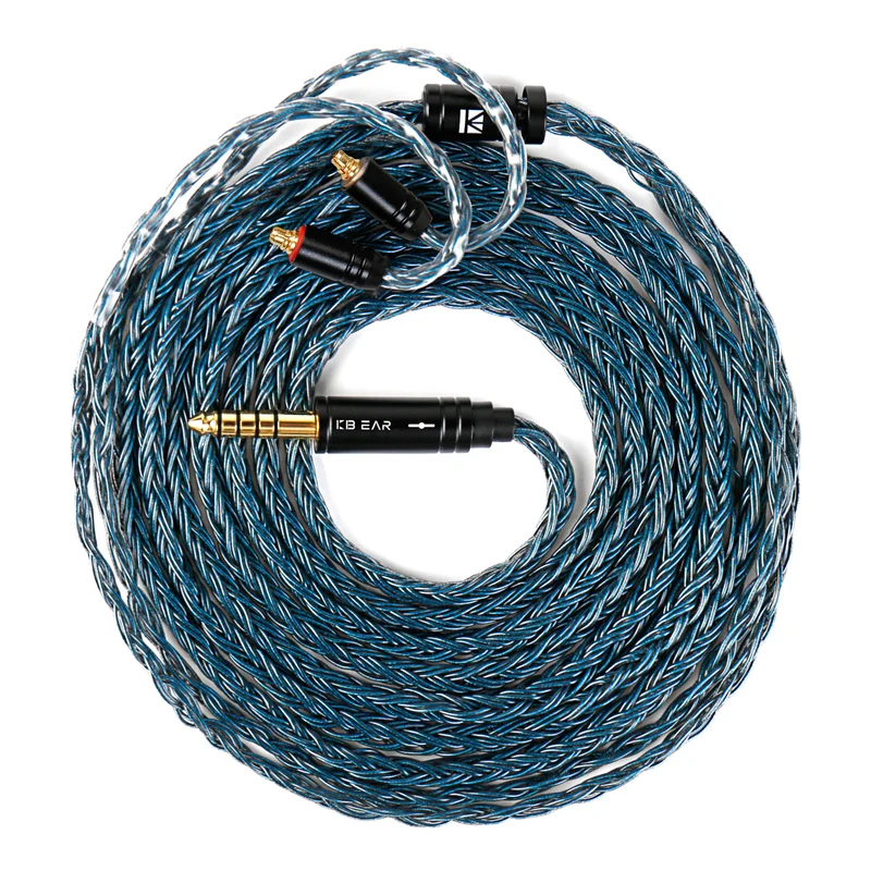 【KBEAR ST24 Plus JunTian】 5N OCC Silver-Plated HiFi Earphone Upgraded Cable Earbuds Cables, 2M Long Cable