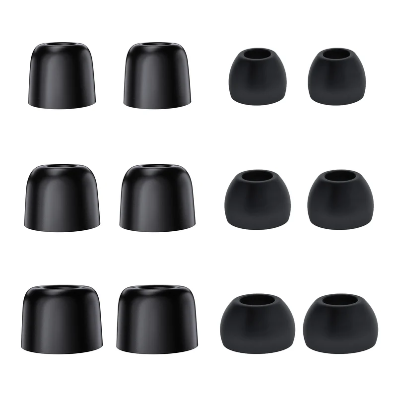 【KBEAR FT01】 Silicone + Memory Foam Eartips Combo Set, 3 Pairs Silicone Eartips 3 Pairs Memory Foam Eartips