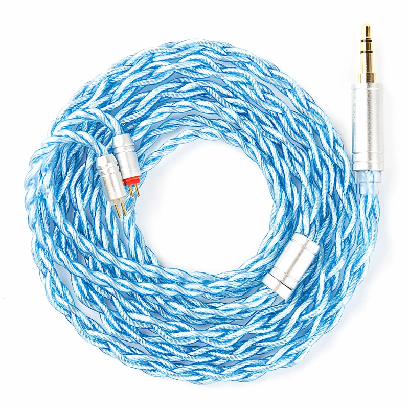 【KBEAR Palm Thunder——Clearance】7N 4-Strand OCC Single Crystal Copper Silver-Plated Earphone Upgrade Cable