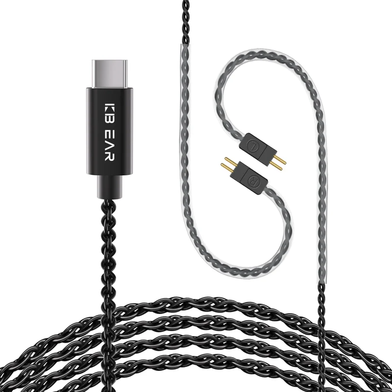【KBEAR CX01】Type C OFC HiFi Upgrade Cable Bring HIFI Sound for Phone, 2M/1.5M Long, 2PIN/QDC/TFZ