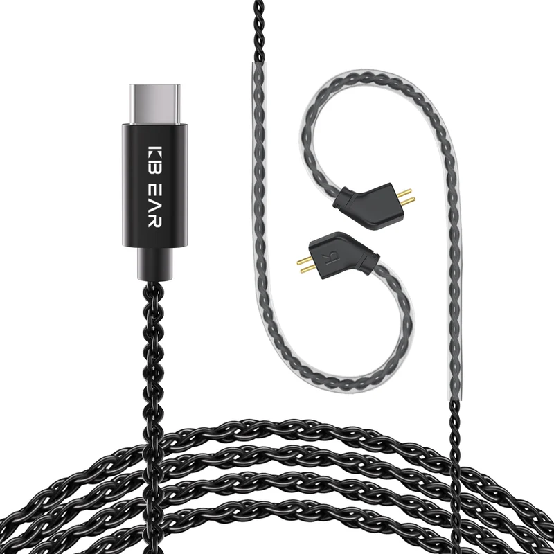 【KBEAR CX01】Type C OFC HiFi Upgrade Cable Bring HIFI Sound for Phone, 2M/1.5M Long, 2PIN/QDC/TFZ
