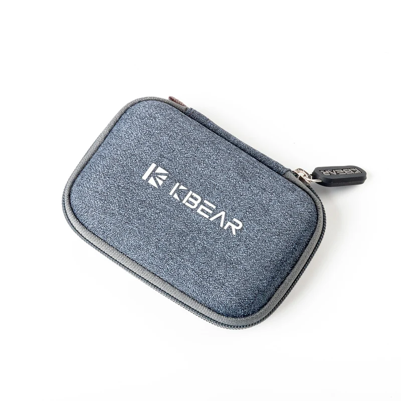 【KBEAR Earphone Case Gunny Bag】 Fabric Material, Internal Mesh Pocket, Rope Loop, Zipper Design, Anti-Squeeze