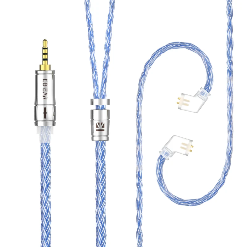 【KBEAR ST18】16-Core Oxygen-free Copper Silver-plated Upgraded Cable 1.2M Long