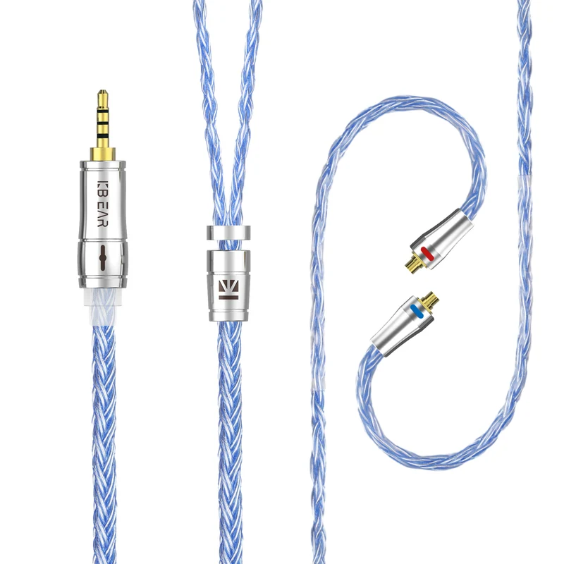 【KBEAR ST18】16-Core Oxygen-free Copper Silver-plated Upgraded Cable 1.2M Long