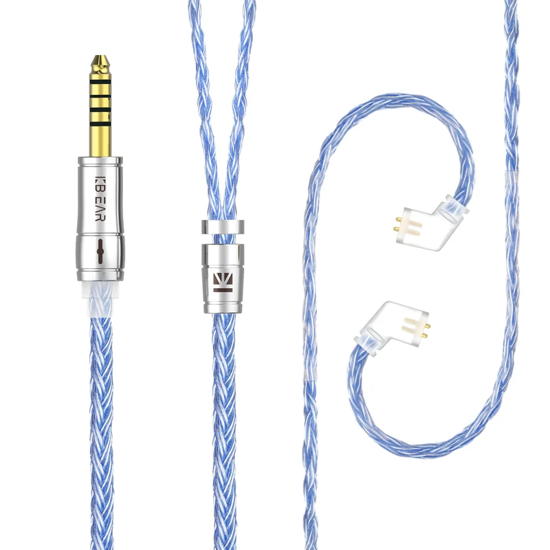 【KBEAR ST18】16-Core Oxygen-free Copper Silver-plated Upgraded Cable 1.2M Long