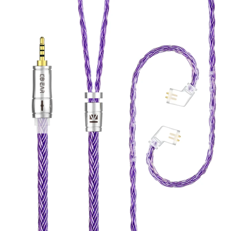 【KBEAR ST18】16-Core Oxygen-free Copper Silver-plated Upgraded Cable 1.2M Long