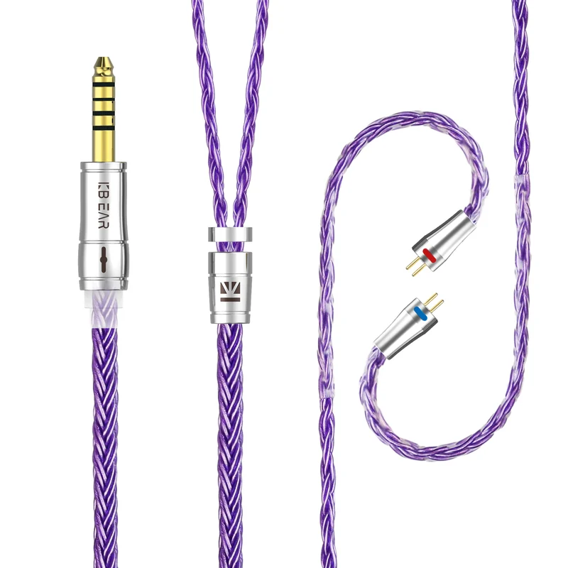 【KBEAR ST18】16-Core Oxygen-free Copper Silver-plated Upgraded Cable 1.2M Long
