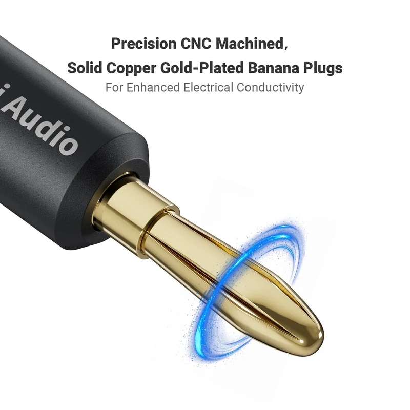 Fosi Audio Speaker Banana Plugs - 2 Pairs