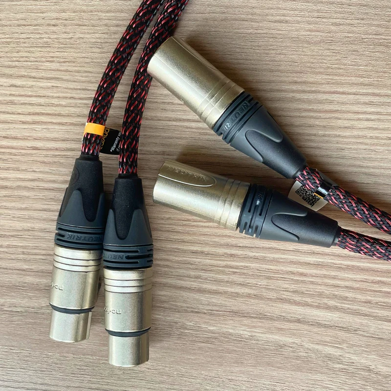 EarAudio Premium 3 Pin XLR Male To 3 Pin XLR Female Interconnects Cable