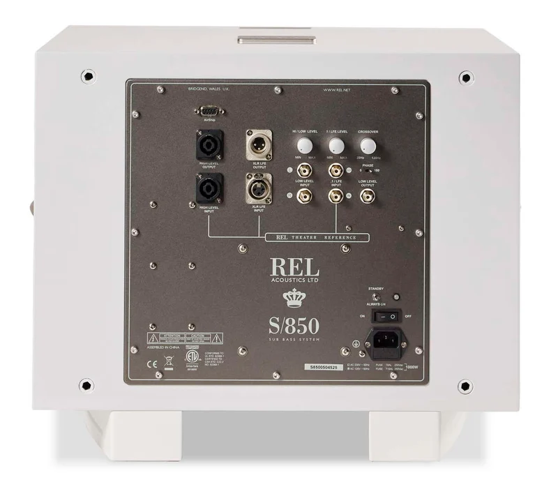 REL S/850 | Caisson de basses 850 Watts Classe D HP de graves de 12''