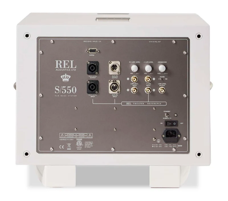 REL S/550 | Caisson de basses 550 watts Pure Classe D HP Graves 10''