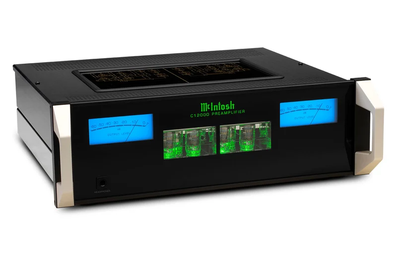McIntosh C12000 - Préamplificateur stéréo section audio/contrôle séparées, 2 entrées phonos