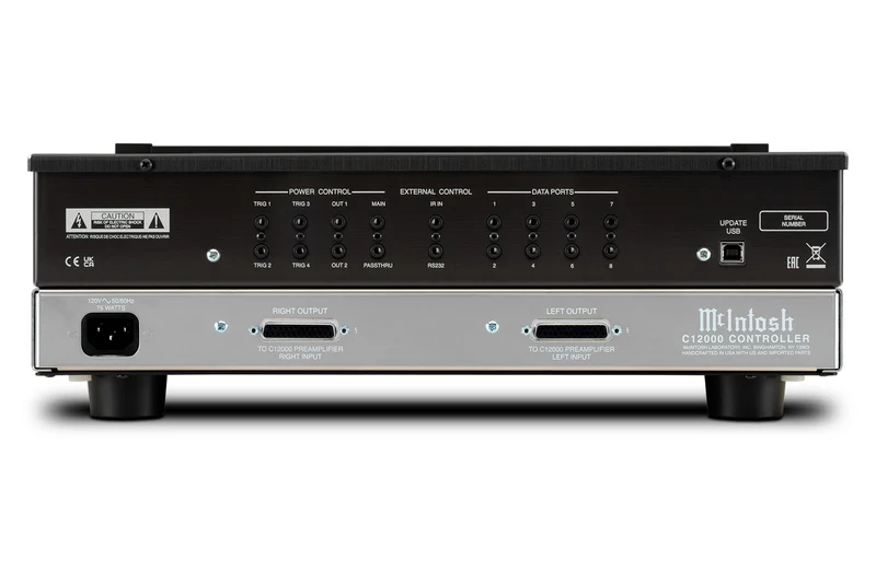 McIntosh C12000 - Préamplificateur stéréo section audio/contrôle séparées, 2 entrées phonos