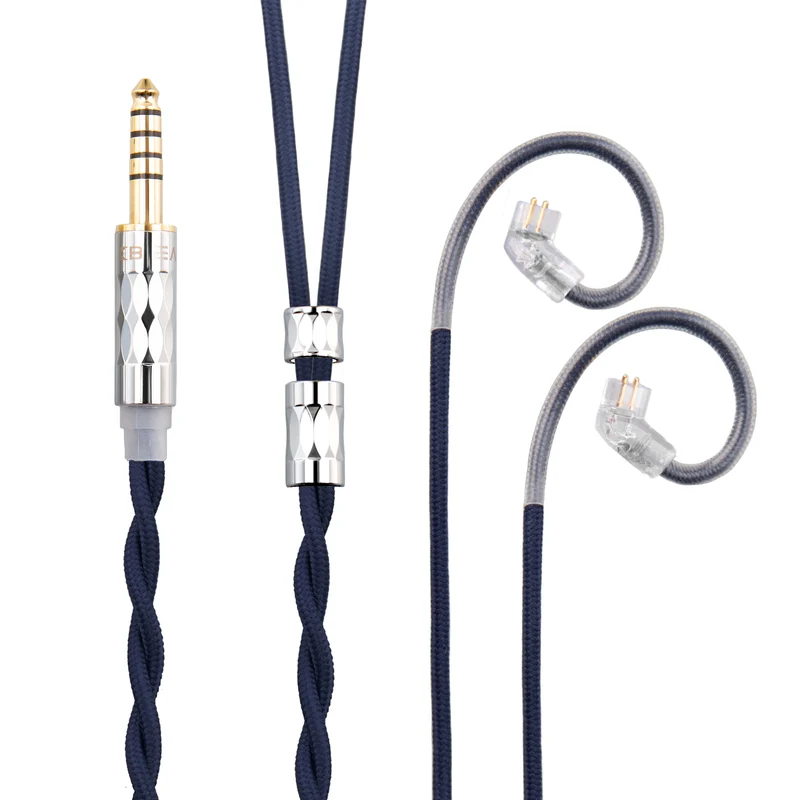 【KBEAR ST5——Clearance】4N Pure Silver + 4N OFC Mixed Upgraded Cable 1.2m Long