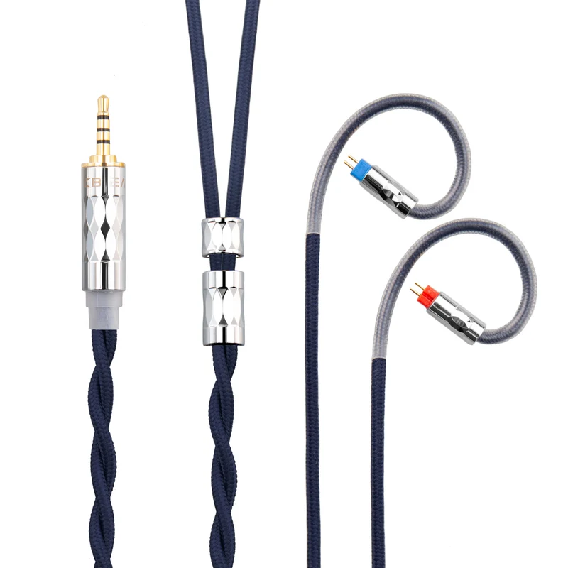 【KBEAR ST5——Clearance】4N Pure Silver + 4N OFC Mixed Upgraded Cable 1.2m Long