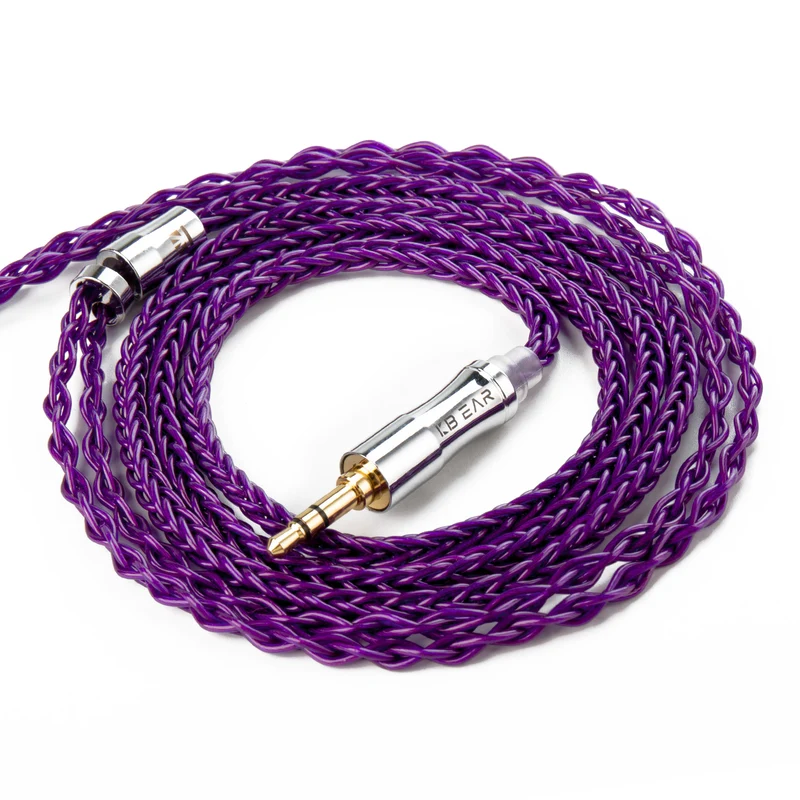 【KBEAR Enma——Clearance】 OFC Upgraded Cable 8-core Litz structure Purple 1.2m Long