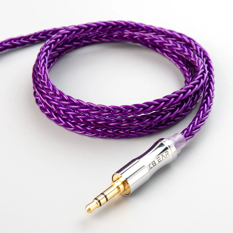 【KBEAR Enma——Clearance】 OFC Upgraded Cable 8-core Litz structure Purple 1.2m Long
