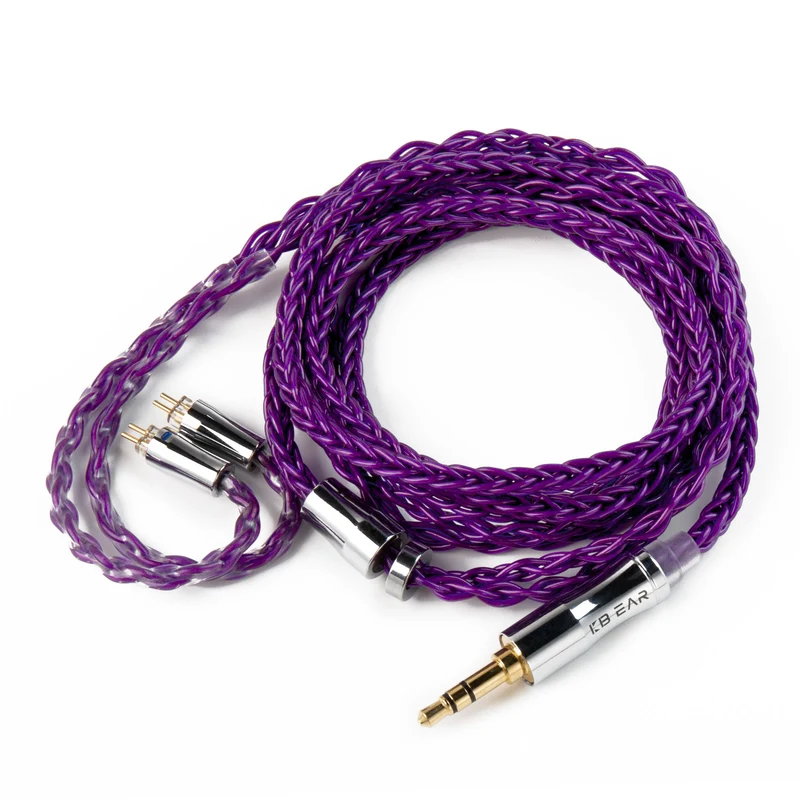 【KBEAR Enma——Clearance】 OFC Upgraded Cable 8-core Litz structure Purple 1.2m Long