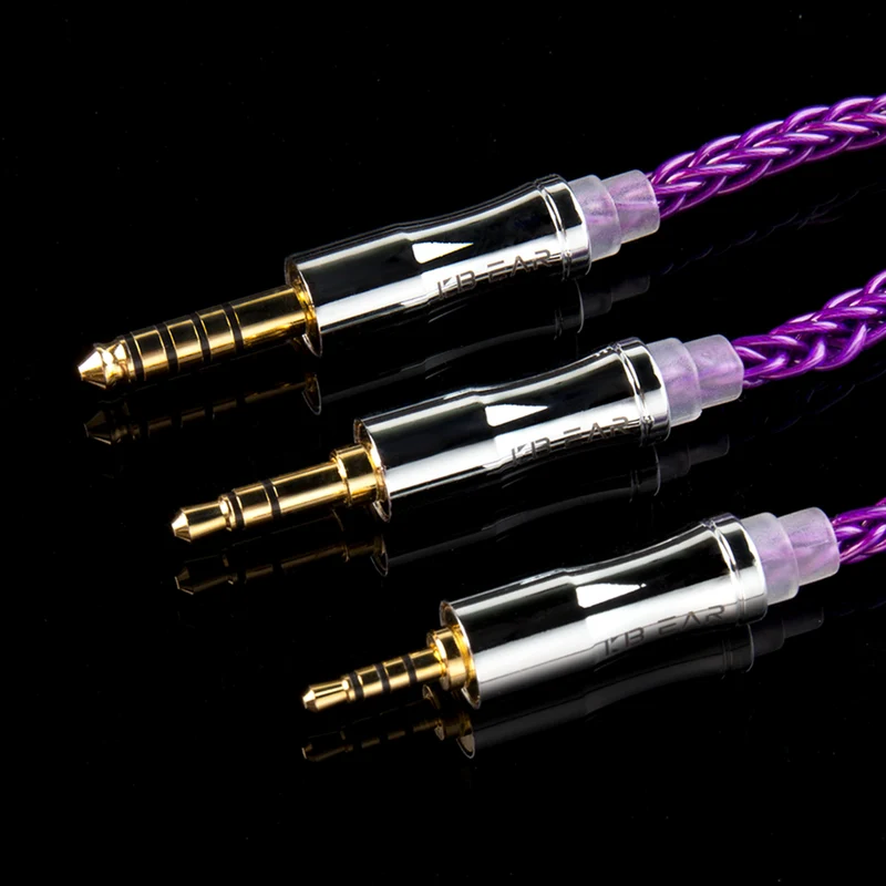 【KBEAR Enma——Clearance】 OFC Upgraded Cable 8-core Litz structure Purple 1.2m Long