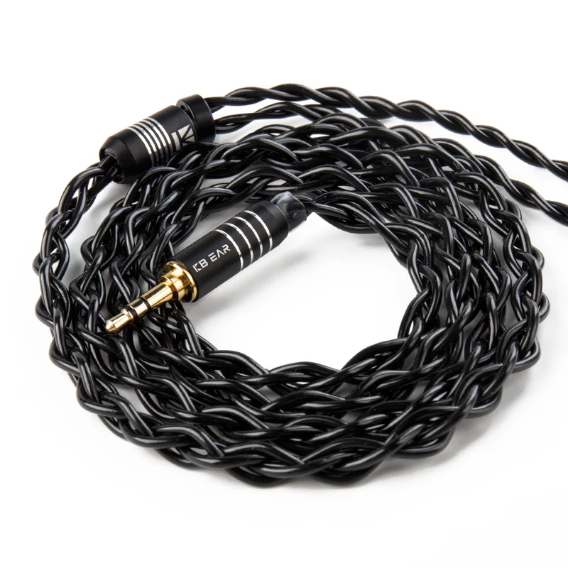 【KBEAR Black Blade——Clearance】Brass Alloy Upgrade Cable 4-core braided in Litz structure 1.2M Long