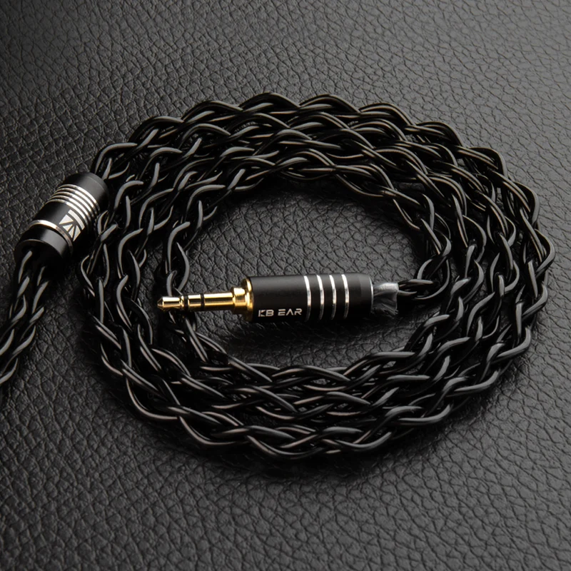 【KBEAR Black Blade——Clearance】Brass Alloy Upgrade Cable 4-core braided in Litz structure 1.2M Long