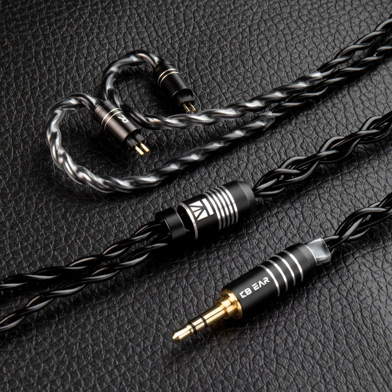 【KBEAR Black Blade——Clearance】Brass Alloy Upgrade Cable 4-core braided in Litz structure 1.2M Long