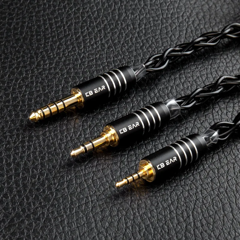 【KBEAR Black Blade——Clearance】Brass Alloy Upgrade Cable 4-core braided in Litz structure 1.2M Long