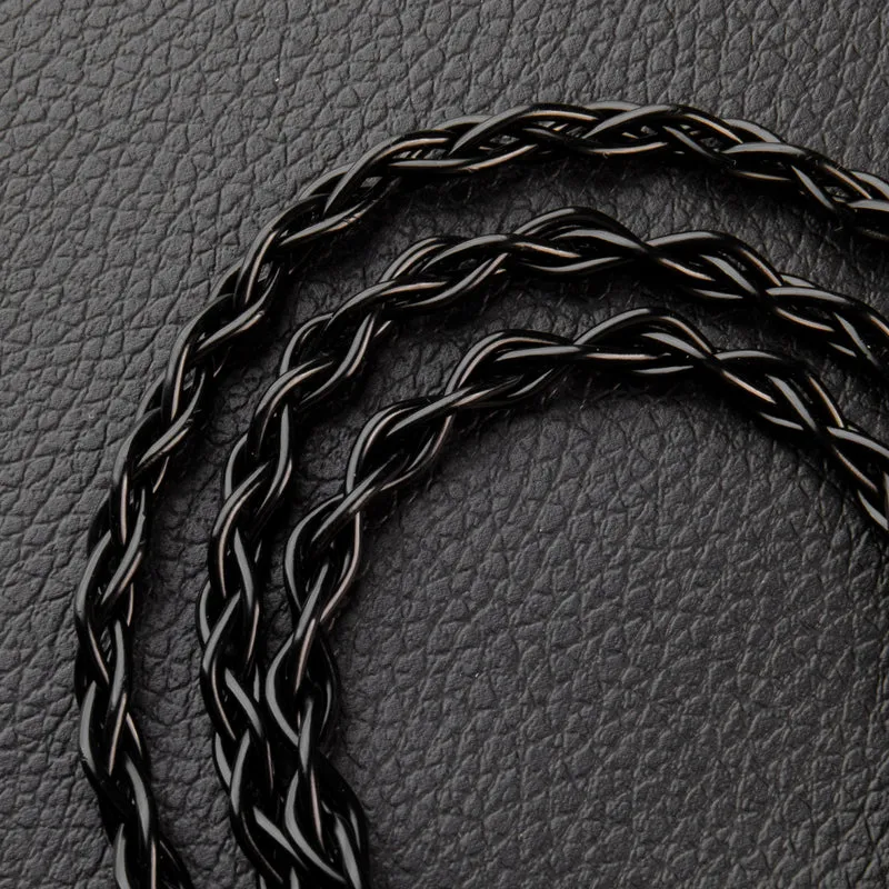 【KBEAR Black Blade——Clearance】Brass Alloy Upgrade Cable 4-core braided in Litz structure 1.2M Long