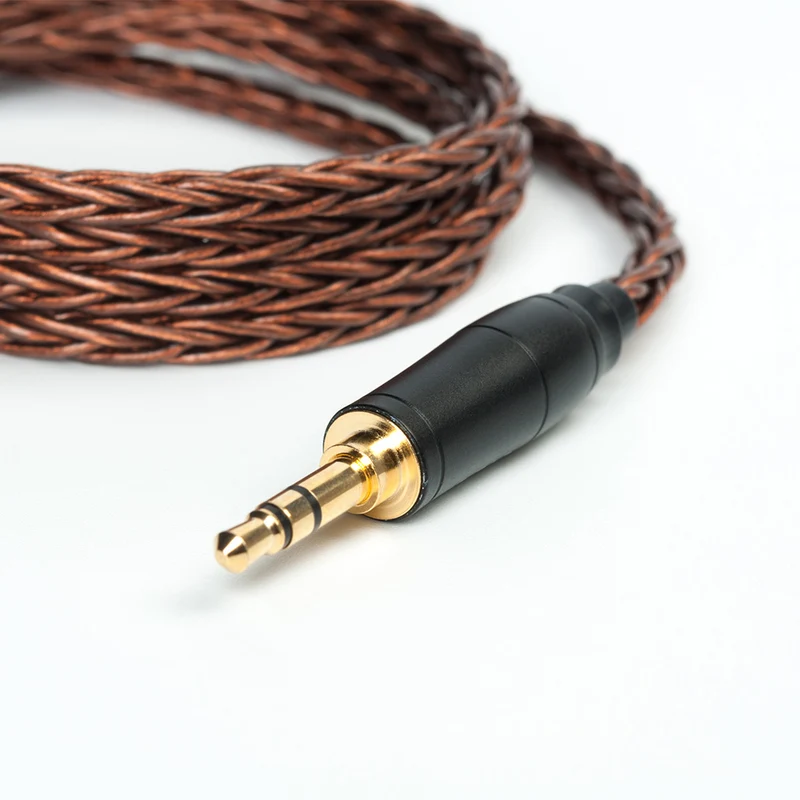 【KBEAR 4891——Clearance】8-Strand OFC 5N Upgraded Cables for HIFI IEM Earphones Brown, 1.2m Long