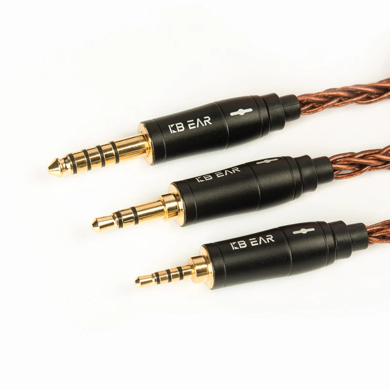 【KBEAR 4891——Clearance】8-Strand OFC 5N Upgraded Cables for HIFI IEM Earphones Brown, 1.2m Long