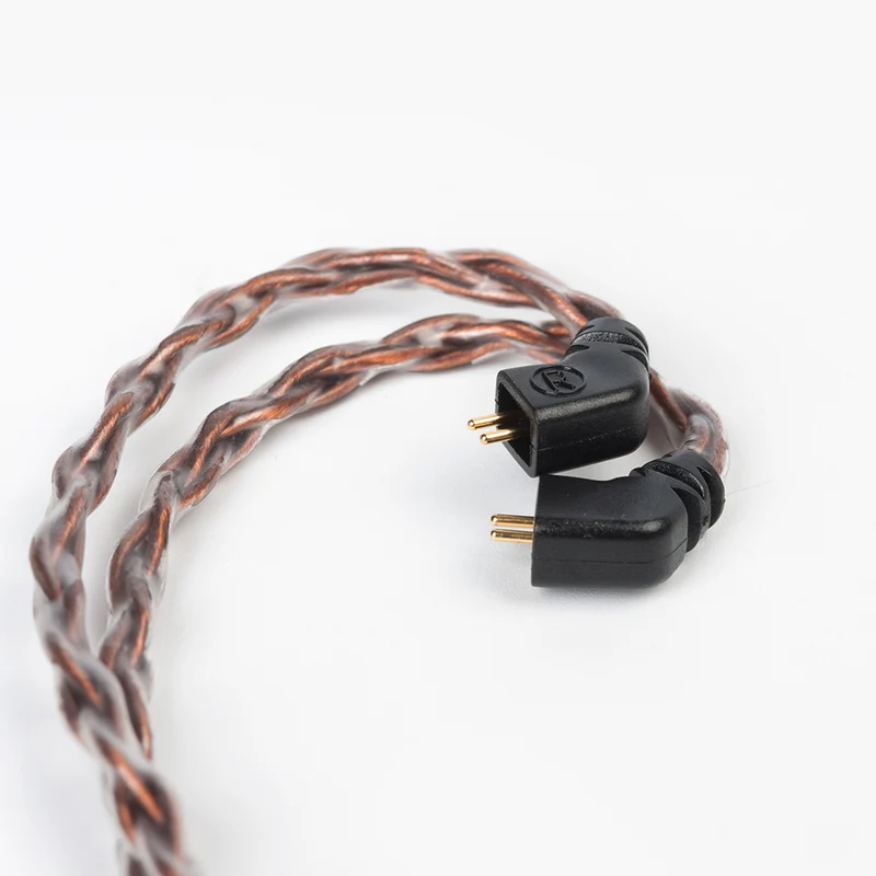 【KBEAR 4891——Clearance】8-Strand OFC 5N Upgraded Cables for HIFI IEM Earphones Brown, 1.2m Long