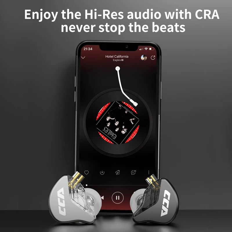 【CCA CRA】Ultra-Thin Diaphragm Dynamic Driver IEM in Ear Monitor Headphones