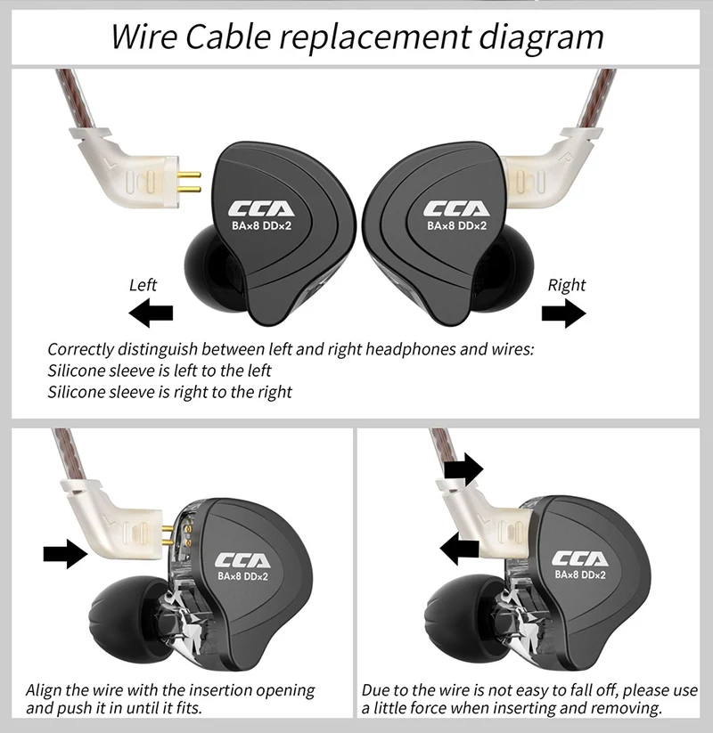 【CCA C10】4BA 1DD 10 Hybrid Drivers in Ear Monitor Headphone HiFi IEM Earphones