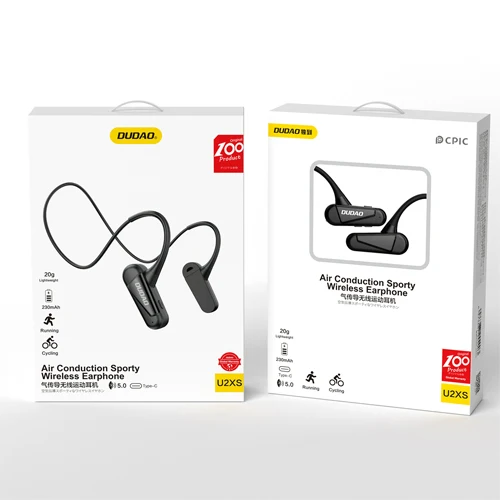 DUDAO U2XS AIR CONDUCTION WIRELESS SPORTS HEADPHONES BLACK