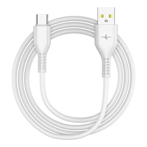 2.4A Fast Charge Type-C Data Cable - 1M White-WAVE