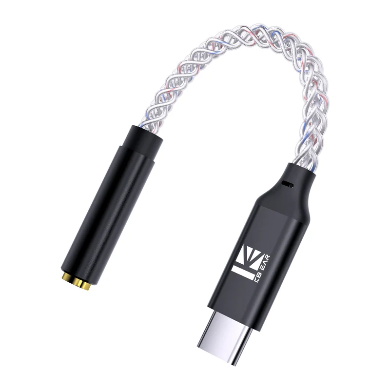 【KBEAR TC12 Pro——Clearance】Type-C to 3.5mm Earphone Adapter, HIFI Sound Quality, Easy Connection
