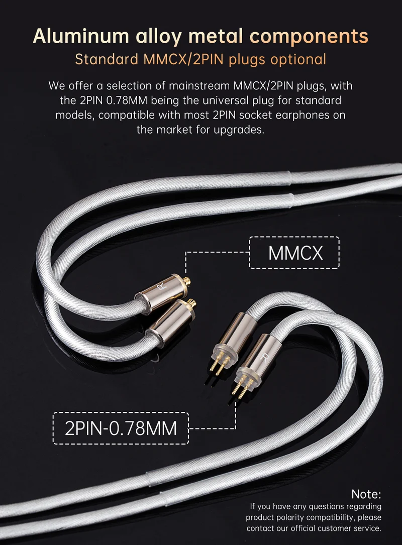 【TRI Grace Pro】2 Strands 612-Core 5N OCC Silver-Plated Upgraded Cable for IEM Earphones