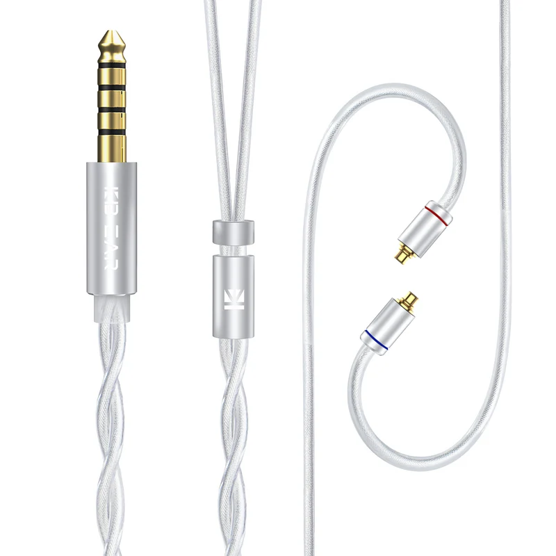 【KBEAR Glint】 5N OFC Silver-plated Upgrade Cable & Aluminum Alloy Components