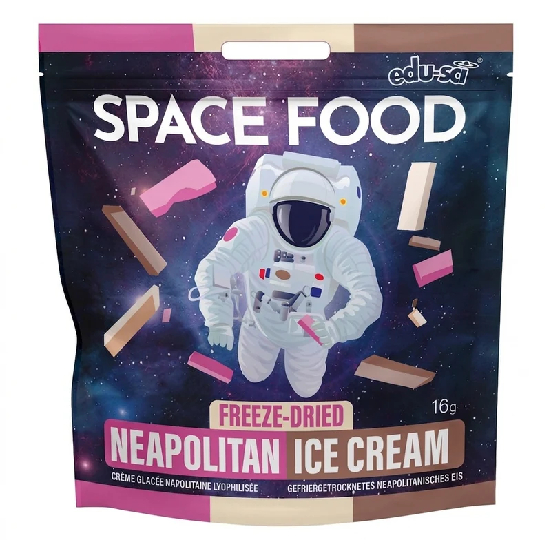 Nourriture d'Astronaute – Crème Glacée Napolitaine Lyophilisée