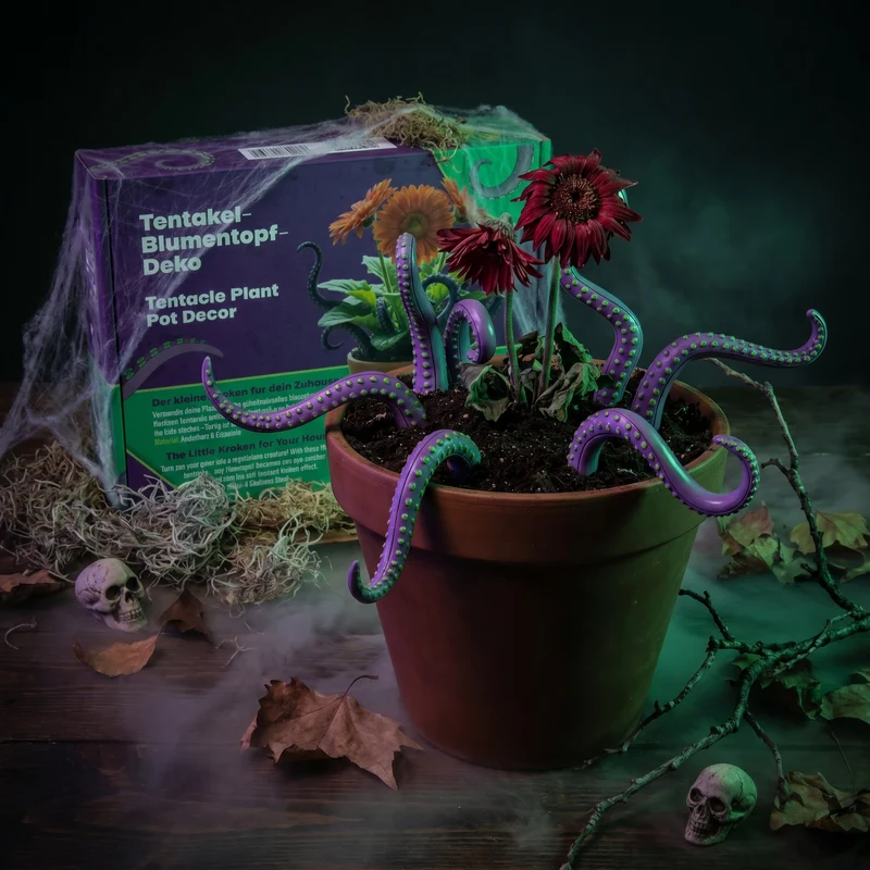 Décoration Pot de Fleurs Tentacules - Décor Horreur avec Tentacules de Poulpe