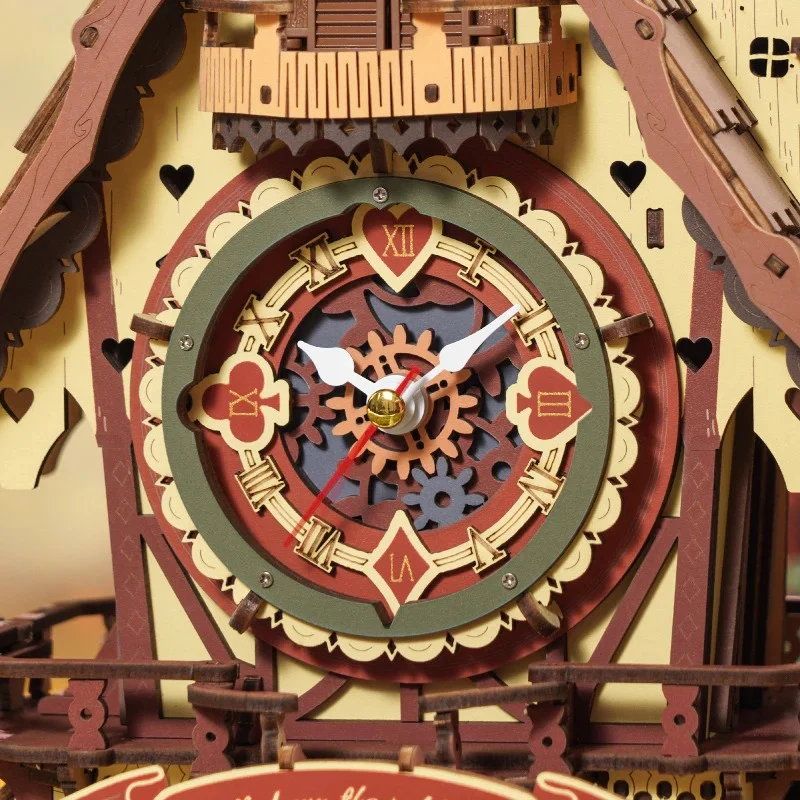 Kit de Construction Horloge à Coucou Alice au Pays des Merveilles en Bois