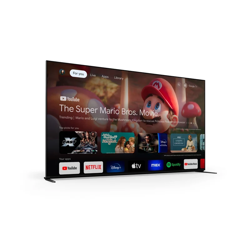 Sony K65XR90 - Téléviseur BRAVIA 9, MiniLED, QLED, 4K, HDR, 120Hz, Google TV, 65''