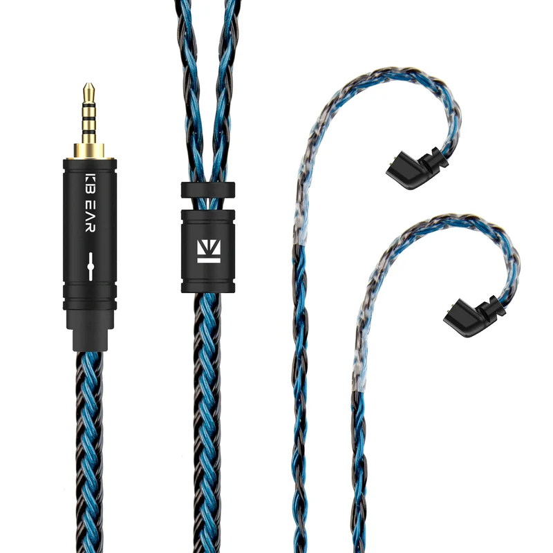 【KBEAR ST16 Plus】 Crystal 16 Cores 2M Long Upgrade Cable 5N Single Copper Silver-plated
