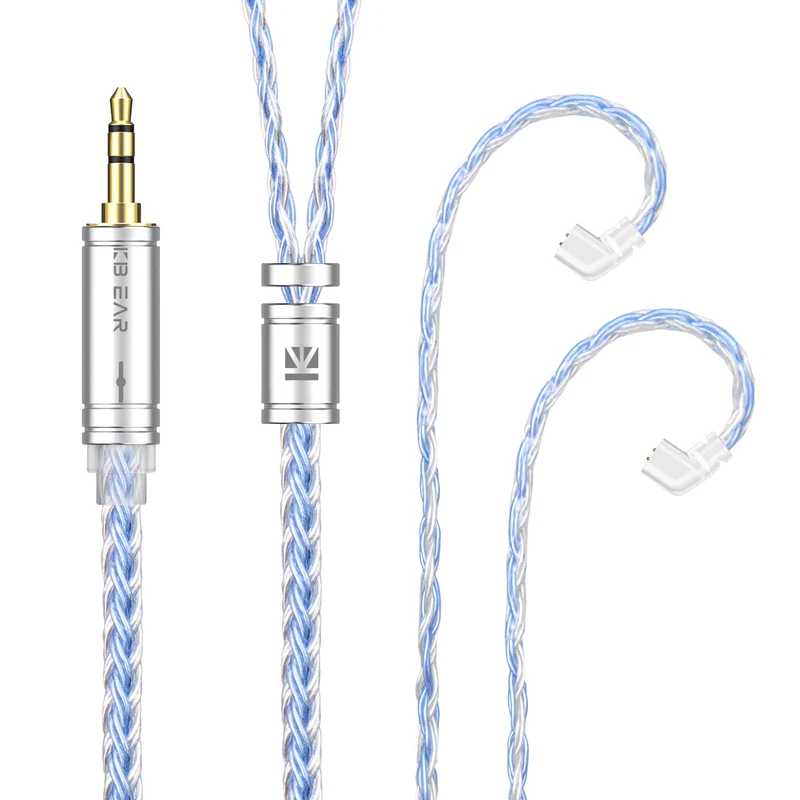 【KBEAR ST16 Plus】 Crystal 16 Cores 2M Long Upgrade Cable 5N Single Copper Silver-plated