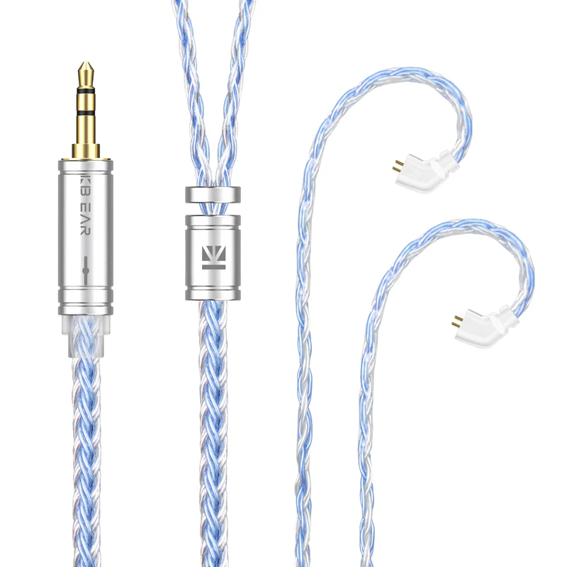 【KBEAR ST16 Plus】 Crystal 16 Cores 2M Long Upgrade Cable 5N Single Copper Silver-plated