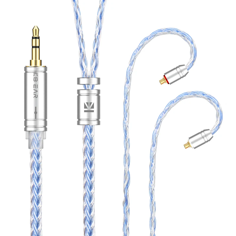 【KBEAR ST16 Plus】 Crystal 16 Cores 2M Long Upgrade Cable 5N Single Copper Silver-plated