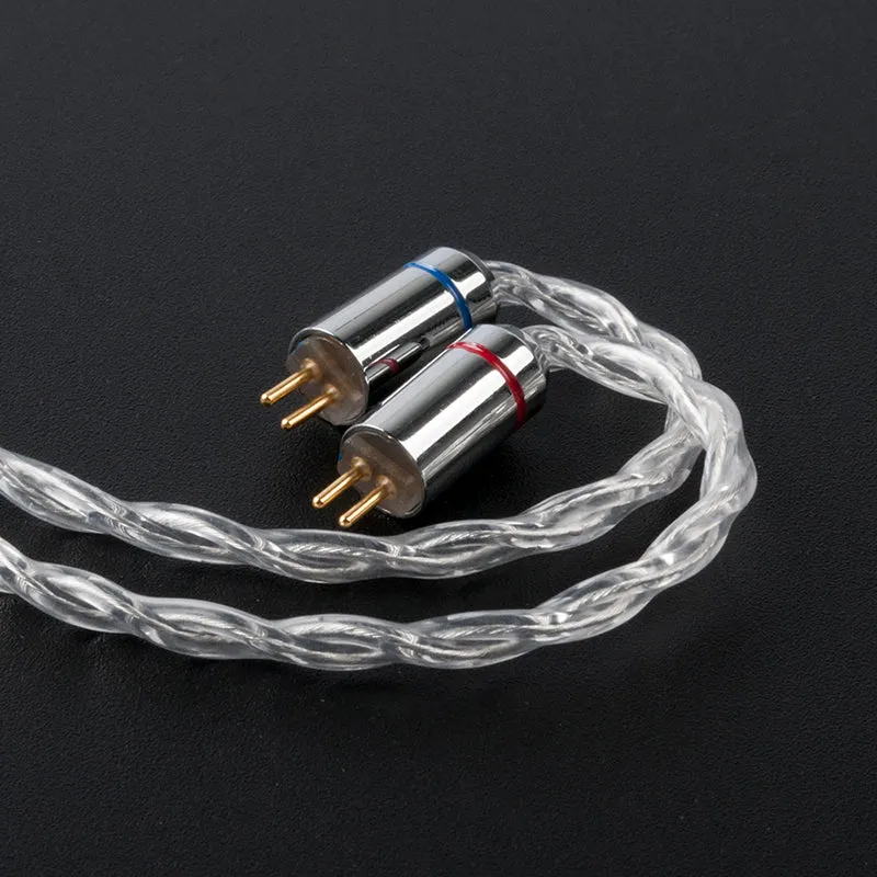 【KBEAR Limpid——Clearance】4 Core 4N 99.99% Purity silver earphone cable, 1.2m Long