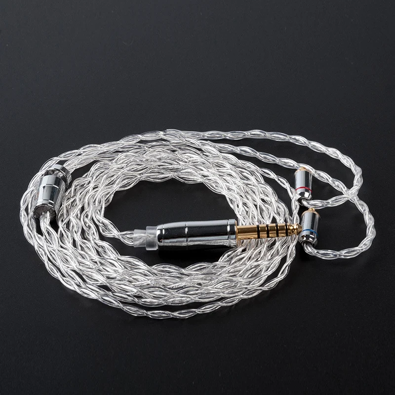 【KBEAR Limpid——Clearance】4 Core 4N 99.99% Purity silver earphone cable, 1.2m Long