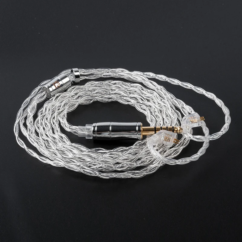 【KBEAR Limpid——Clearance】4 Core 4N 99.99% Purity silver earphone cable, 1.2m Long