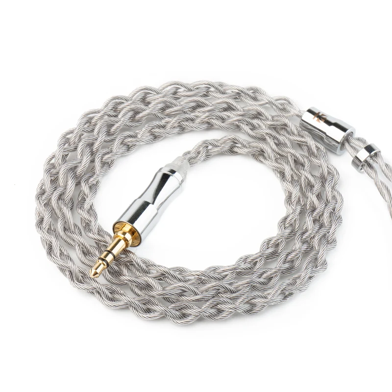 【KBEAR Chord】6N Graphene+4N OFC Silver-plated Mixedly Braided Upgrade Cable, 1.2m Long
